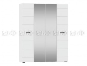 НЭНСИ NEW Шкаф 4-створчатый (Белый глянец холодный/белый) в Перми - perm.mebel-74.com | фото